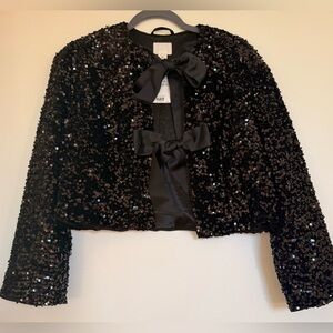 Zara Black Sequin Blazer